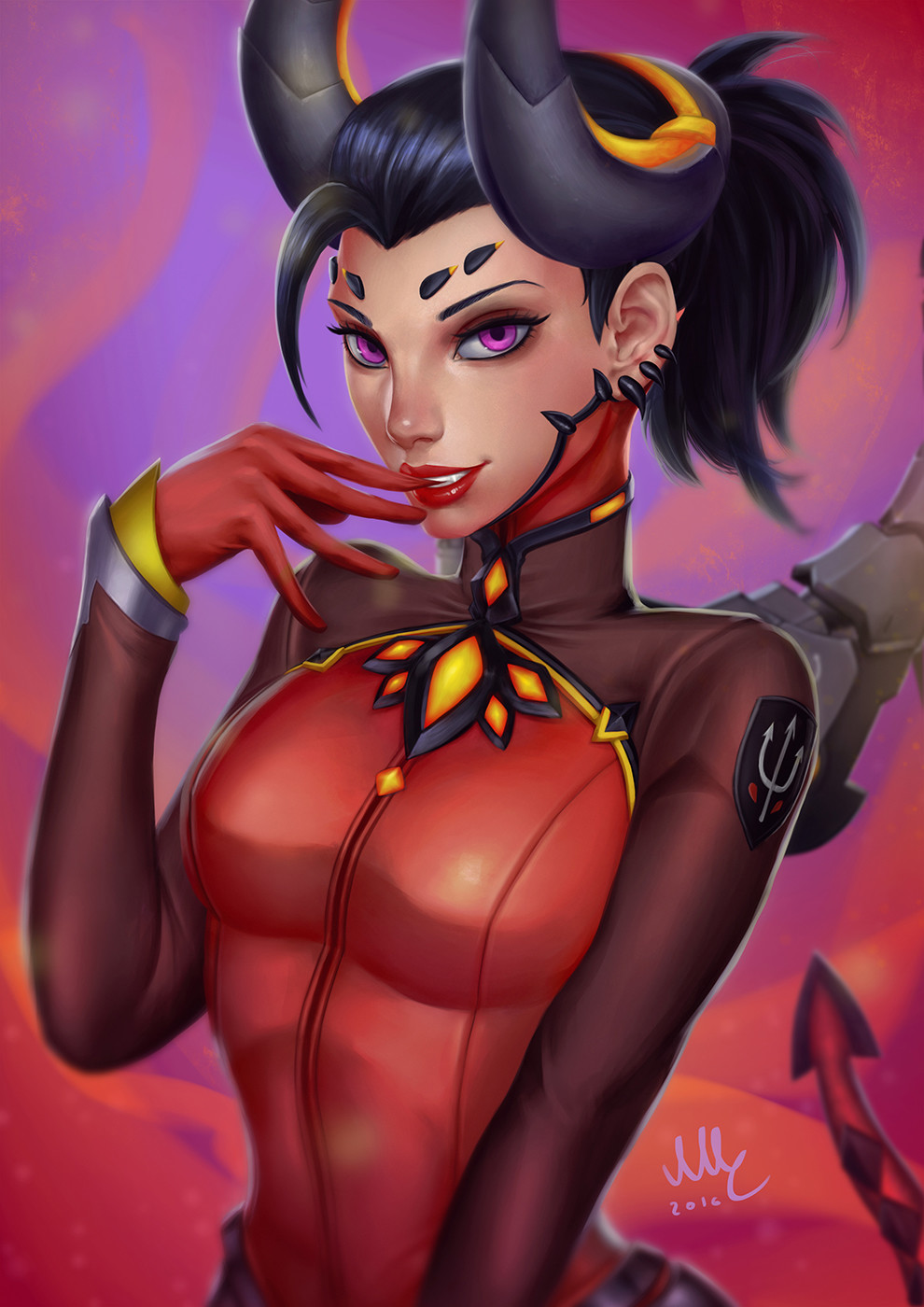 Overwatch Devil Mercy Eating Out 2