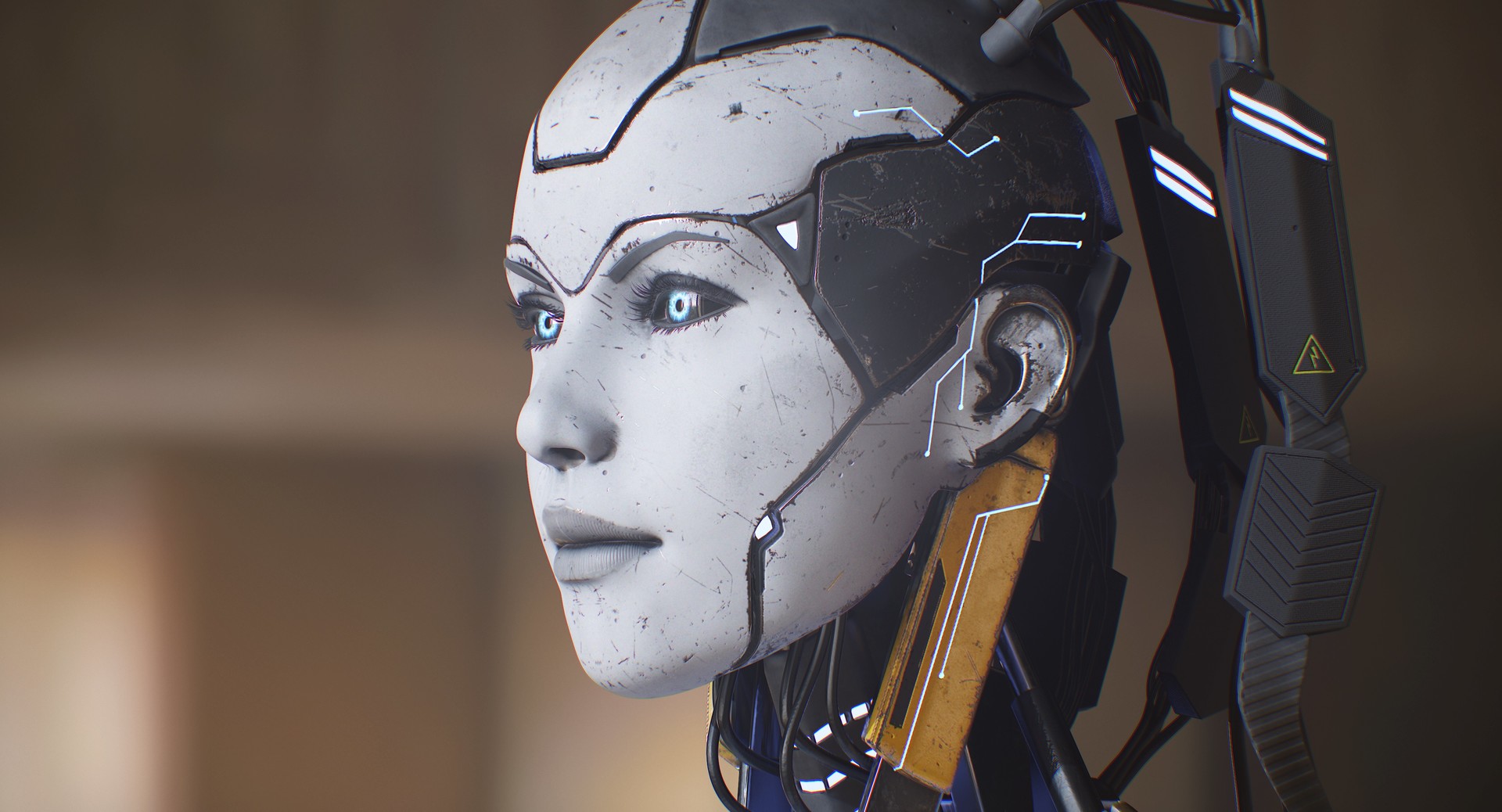 Голая девушка робот удивляет нестандартной красотой 