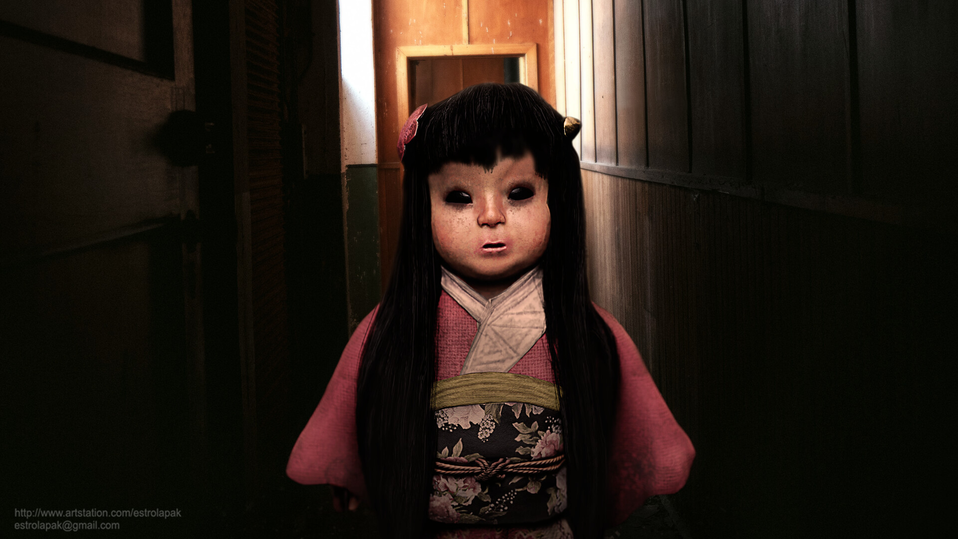 Creepy store japanese doll