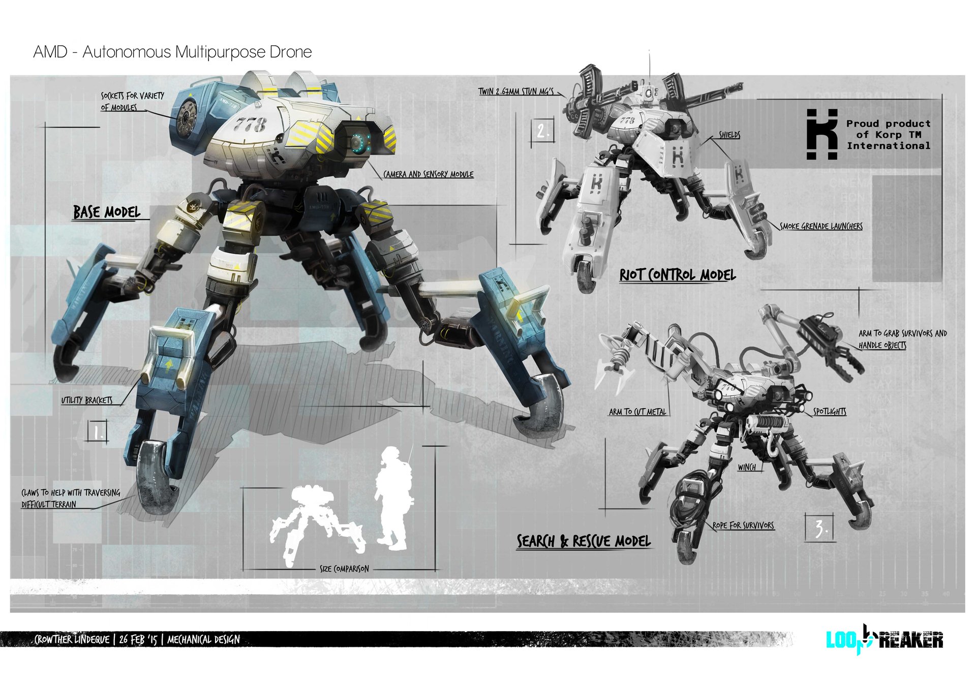 Artstation - Spider Bot - Mechanical Design