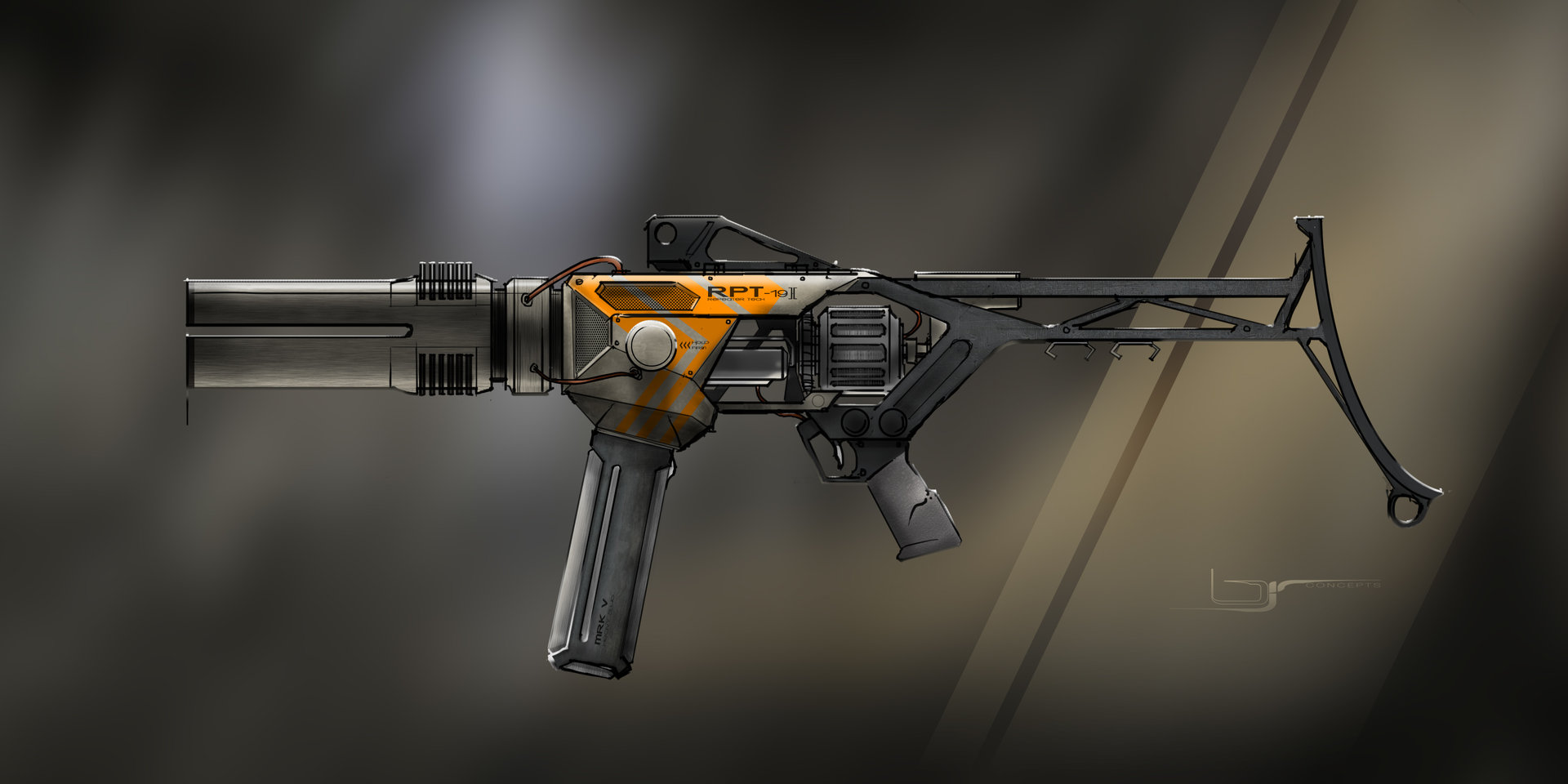 ArtStation Repeater Gun weapon concept