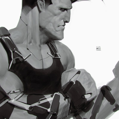 guile (street fighter) drawn by mike_kime