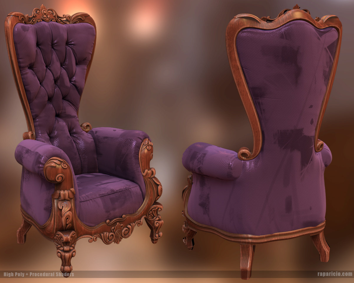 ArtStation - Vertical Victorian Chair.