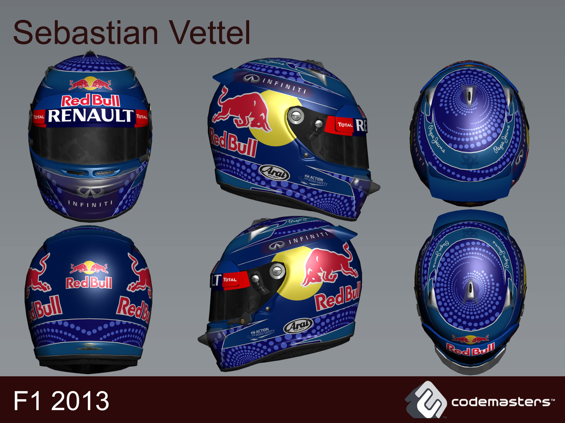 Artstation F12013 Sebastian Vettel Helmet Livery Herman Yani