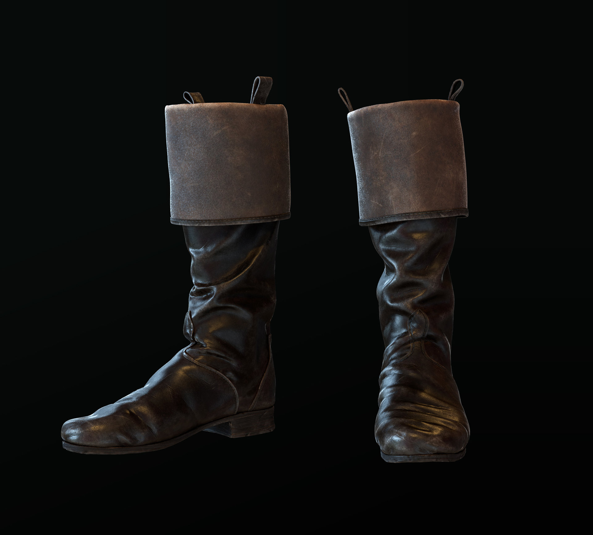 ArtStation - Officer's boots of the 19th century