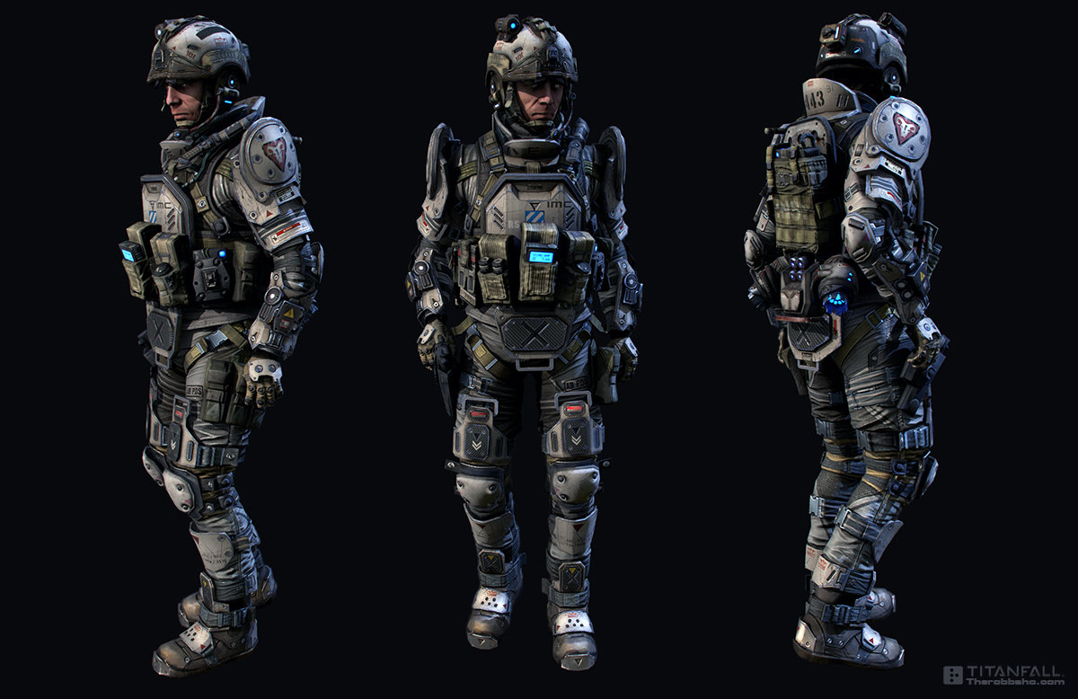 male cqb pilot model i did while working on titanfall 1, design combo with ...