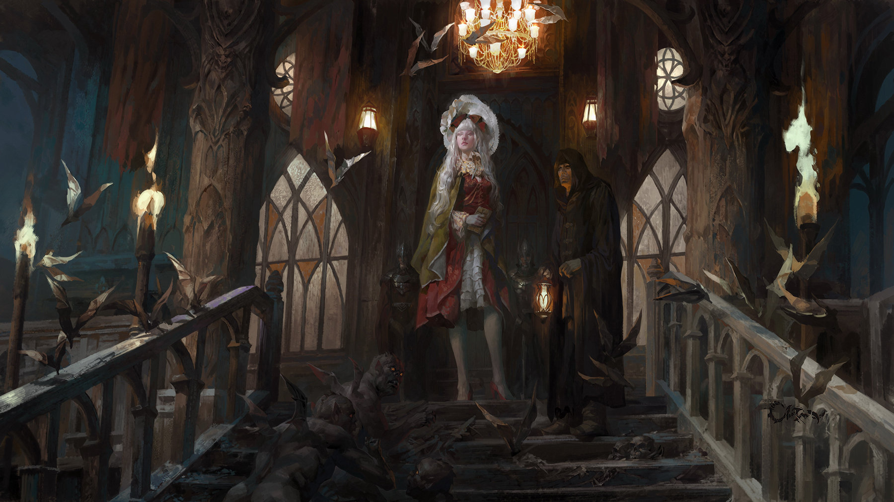 16世紀風中世西洋画 女性と悪魔「白昼夢」 16世紀風中世西洋画 女性と悪魔「白昼夢」 - メルカリ