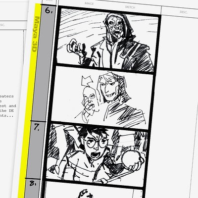 Harry Potter and the Order of the Phoenix game storyboards