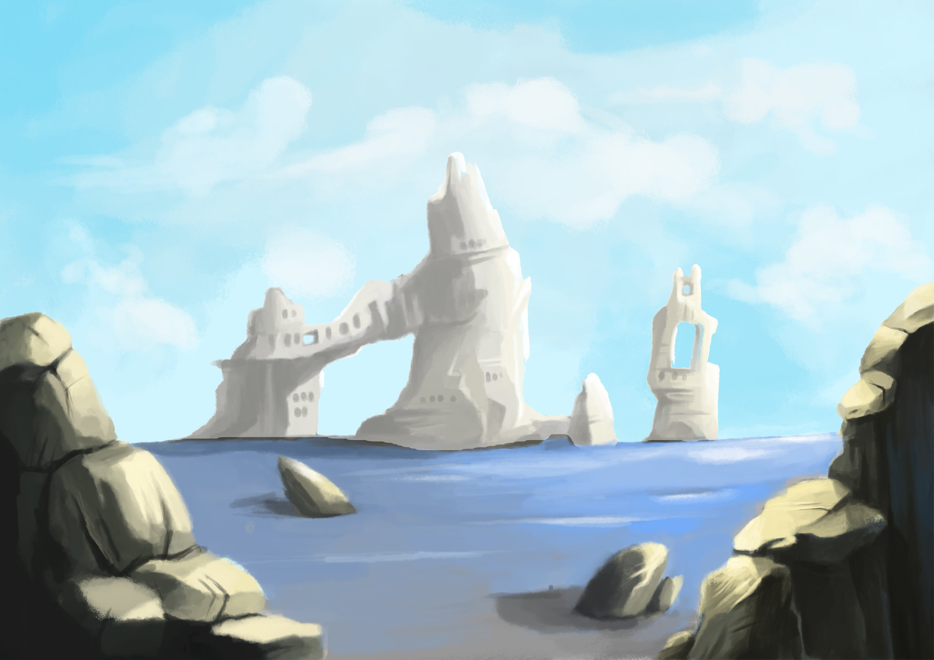 ArtStation - distant rock