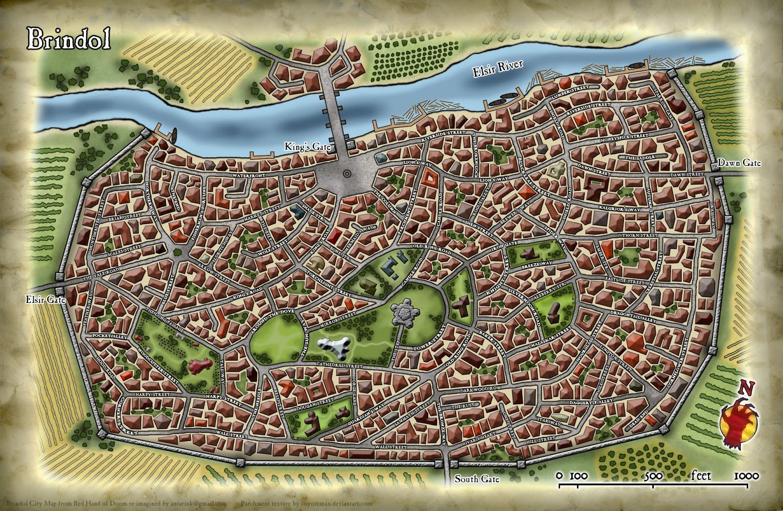 Arne Haschen Red Hand Of Doom Brindol City Map ?1438862466