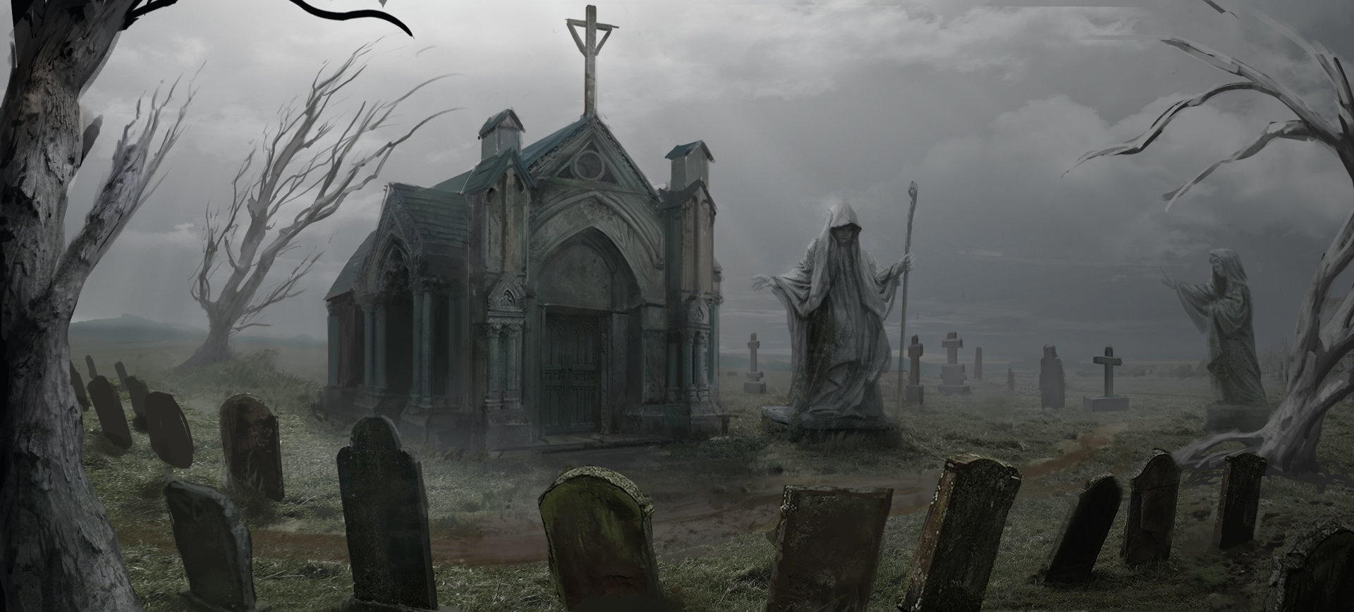 4. "Easy Halloween Nail Art: Graveyard Scene" - wide 1