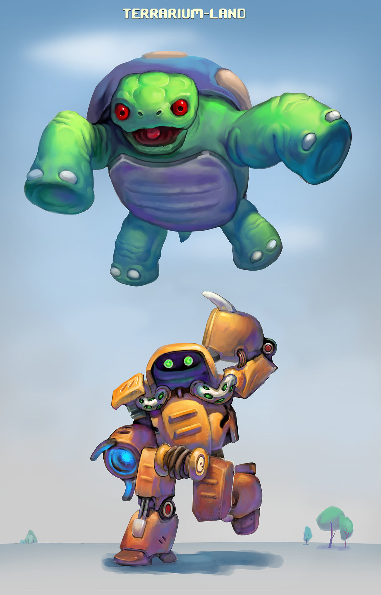 ArtStation - Turtle and robot T.I.X.