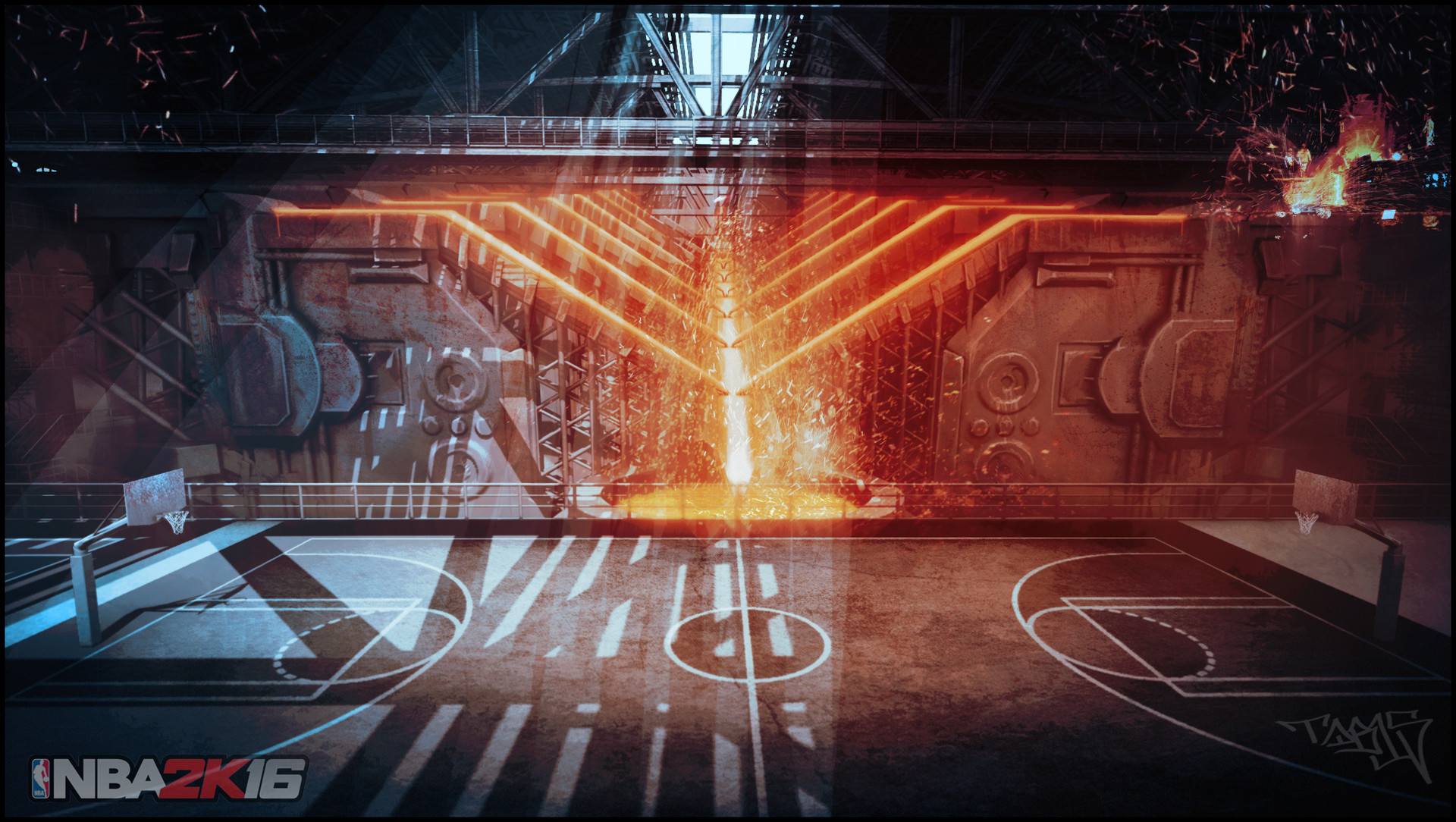ArtStation Rivet City Steel Factory NBA 2K16 (reverse angle)