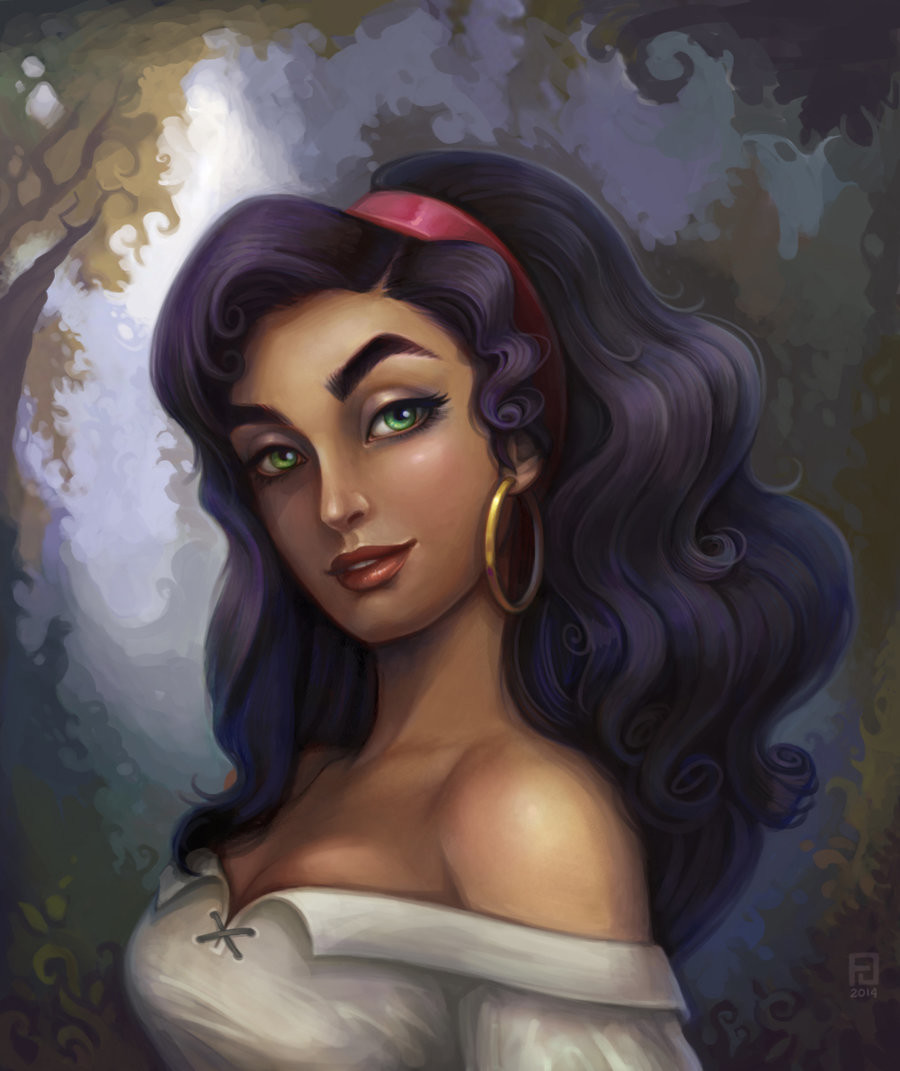 ArtStation - Esmeralda Disney Pictorial Painting Portrait