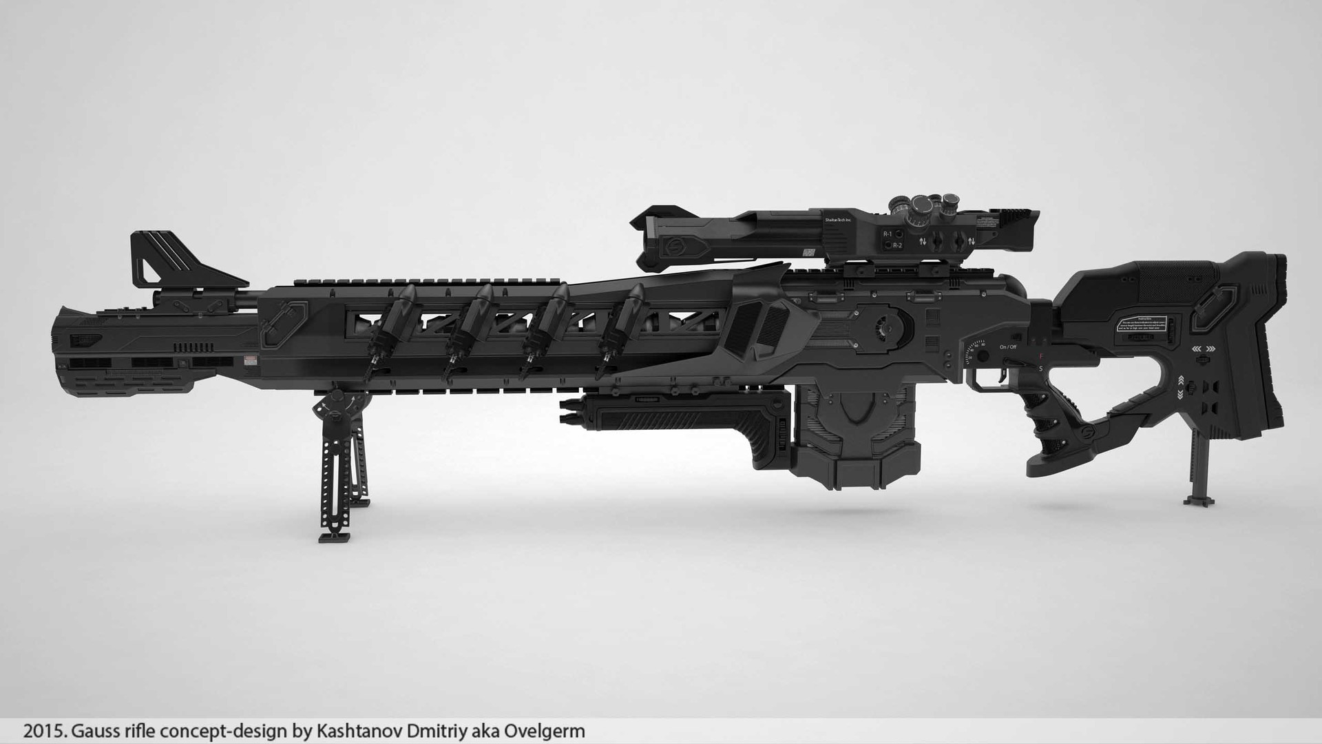 ArtStation Gauss rifle conceptdesign, Dmitriy Kashtanov
