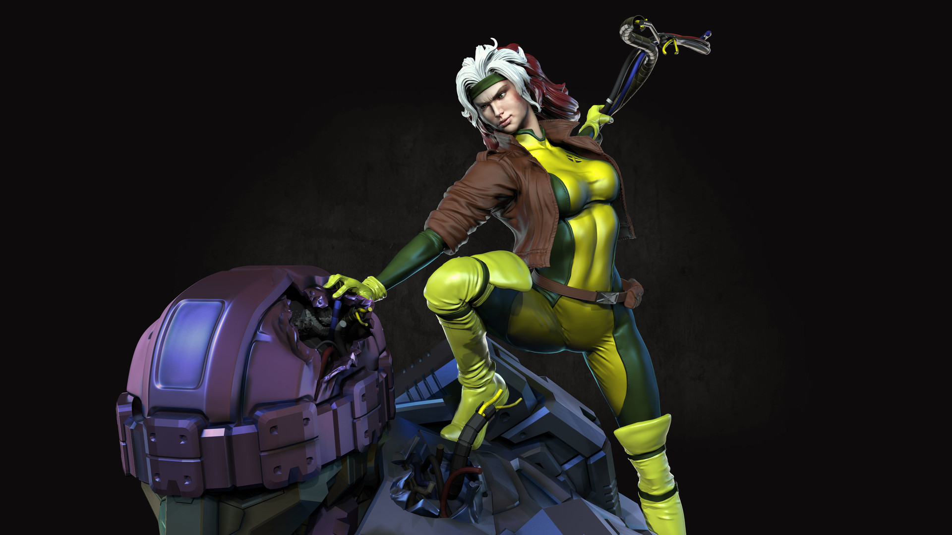 Rogue 10. Sideshow x men. Figurine rogue x man. 1. 1.