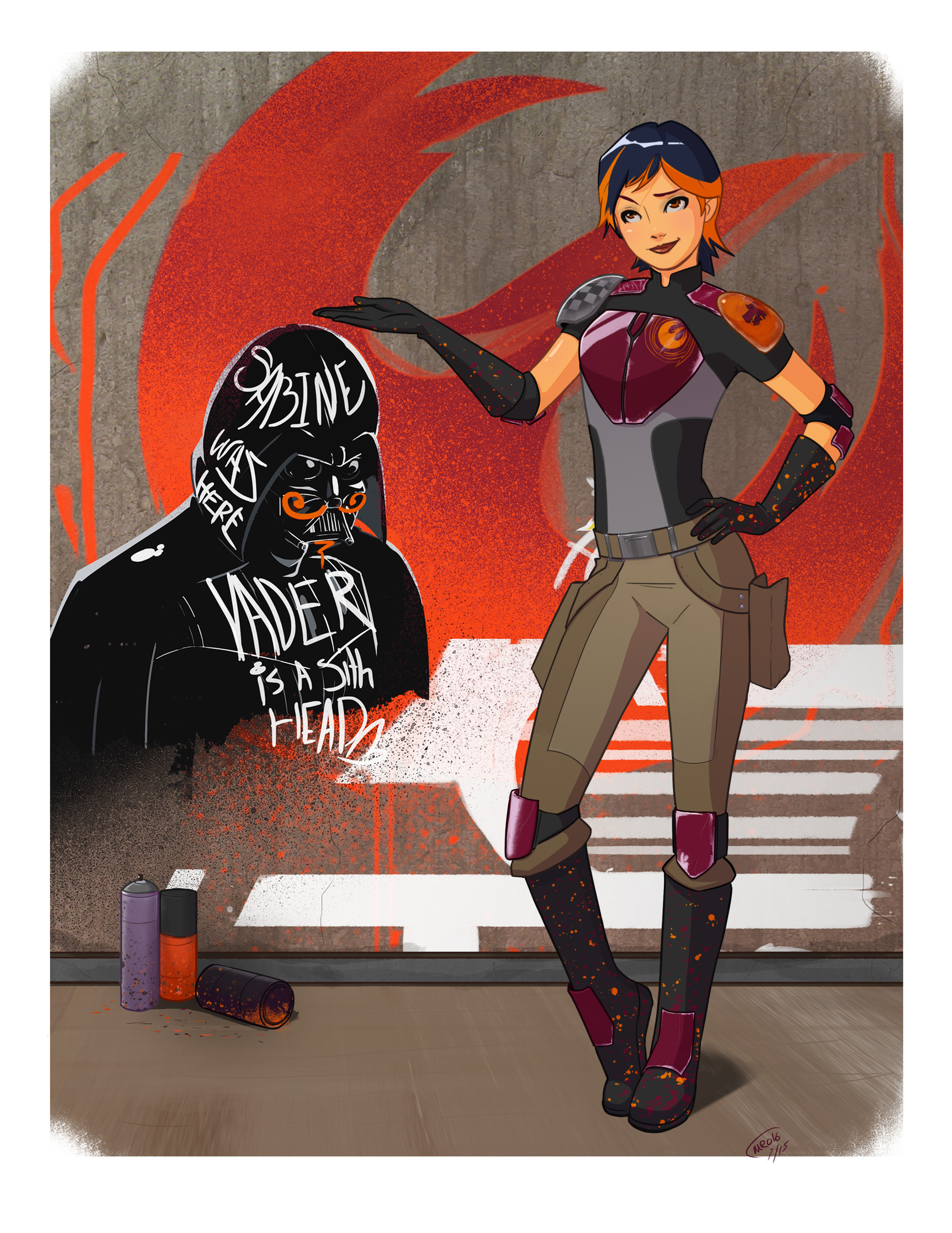 Sabine Pin Up Commission, Matthew Orders.