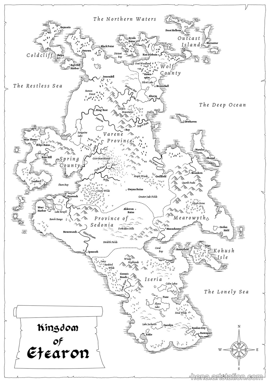 Map of Etearon