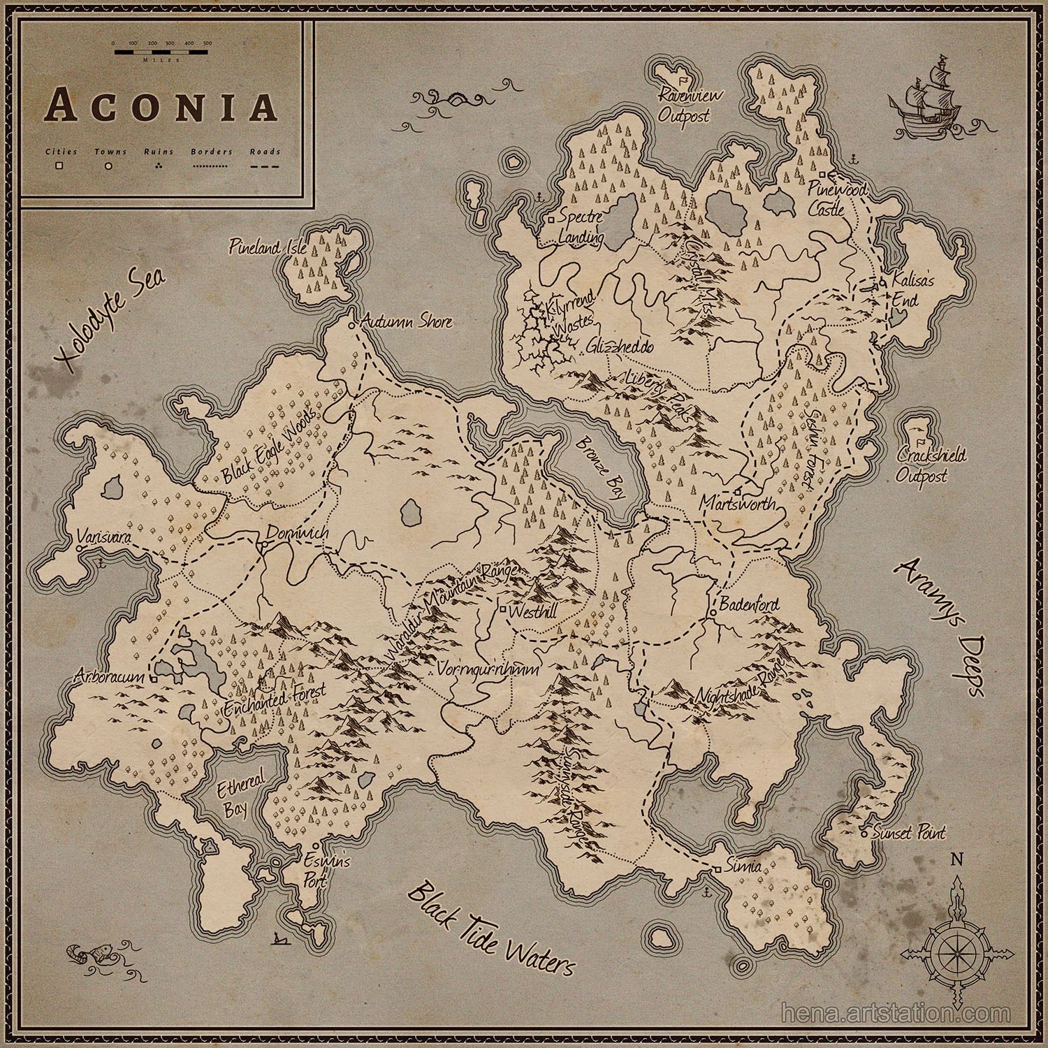 Map of Aconia