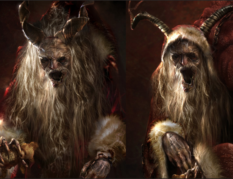 Making of the krampus character.