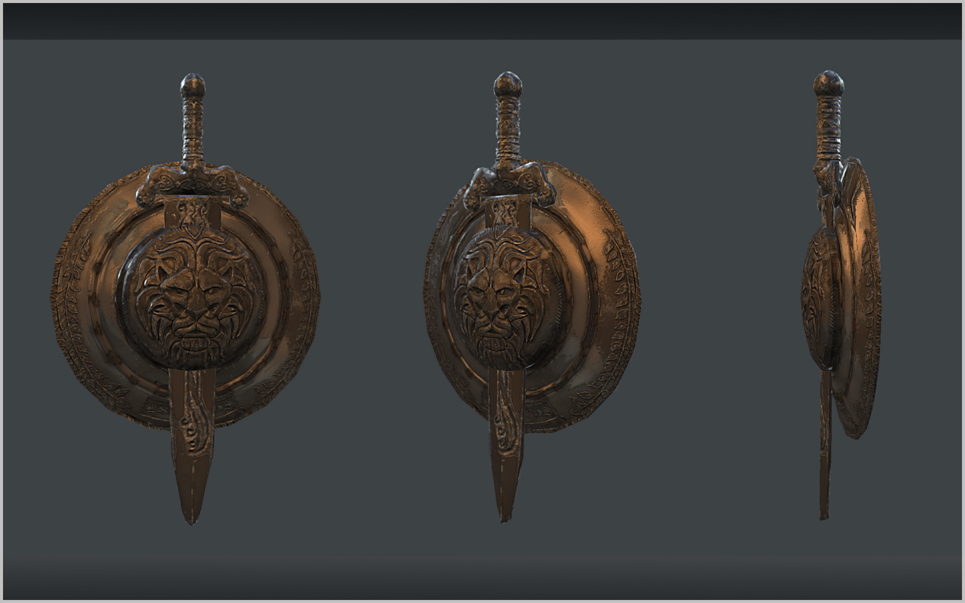 ArtStation Rusty shield