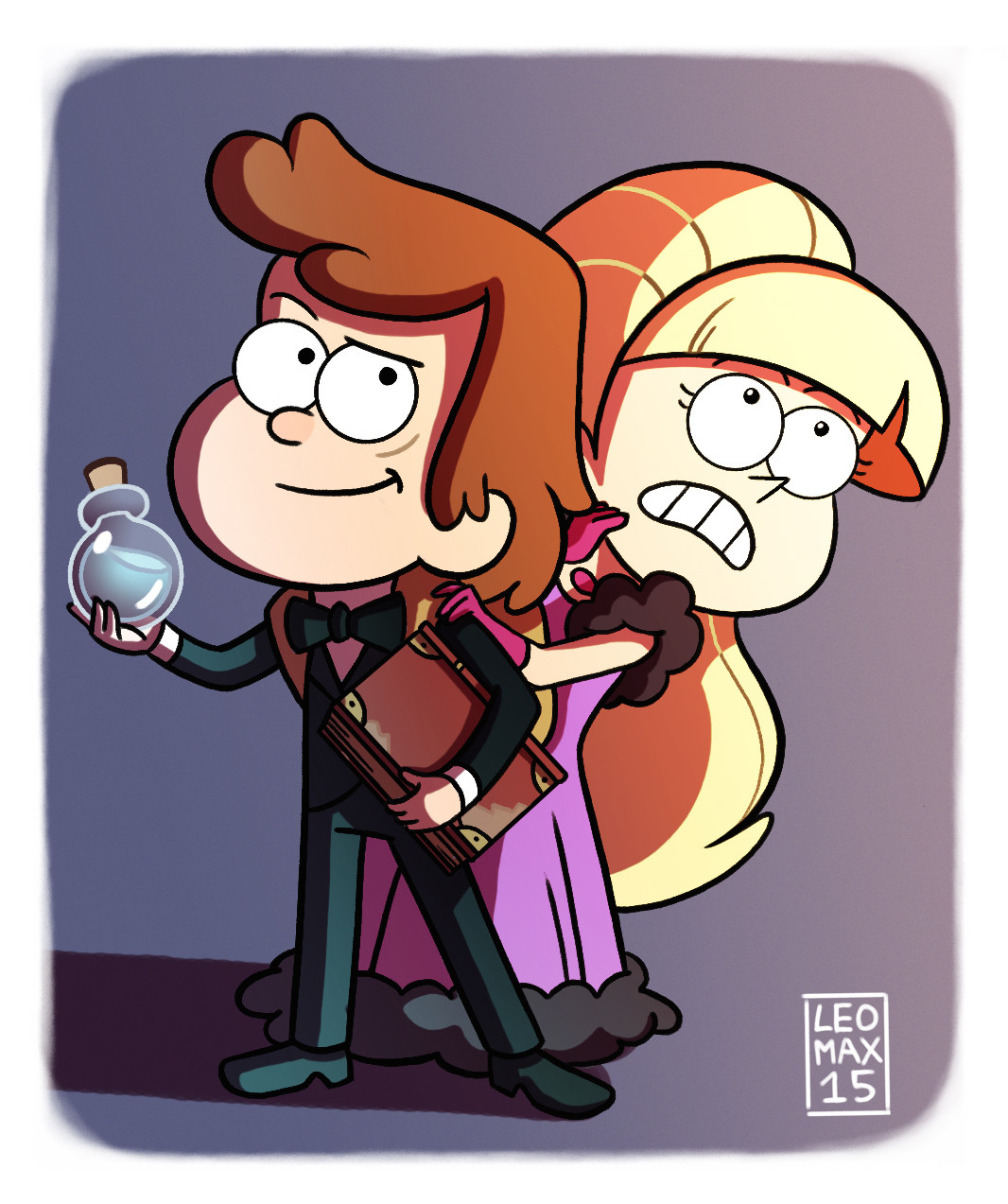 fanart I did after watching the 10th episode of season 2 of gravity falls.