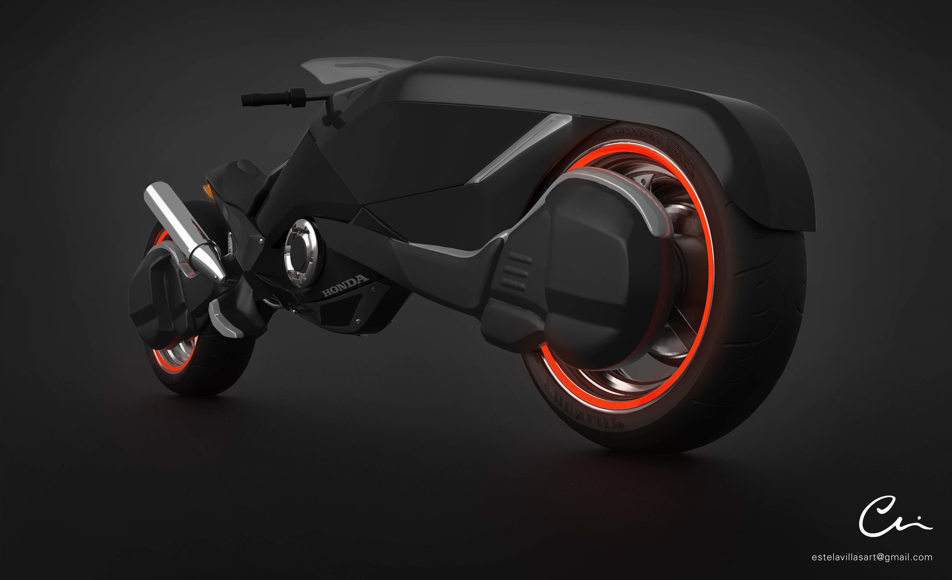 ArtStation - Futuristic motorcycle design