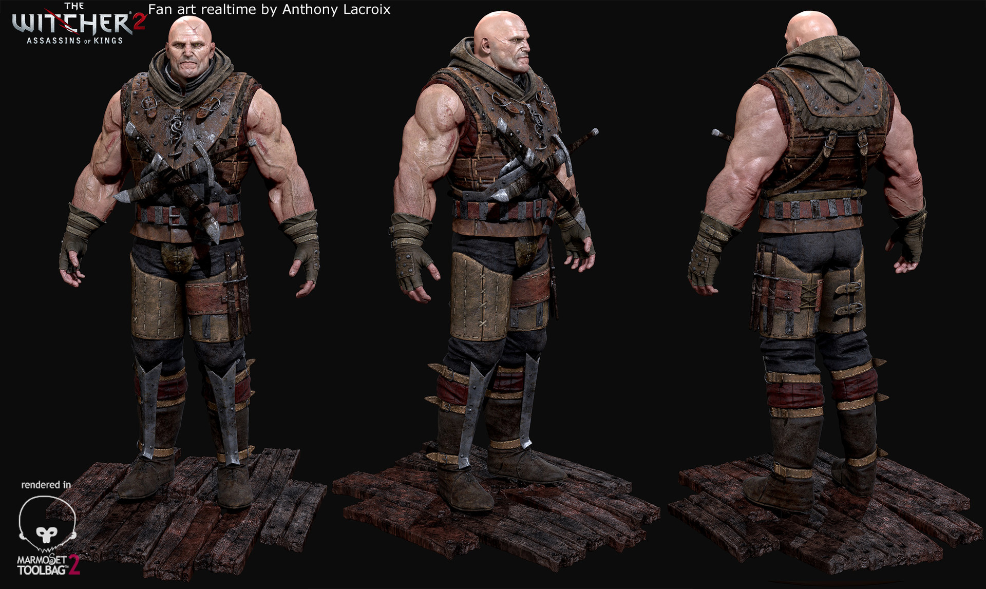 ArtStation The Witcher 2 Letho Fan Art   Anthony Lacroix Letho Realtime 