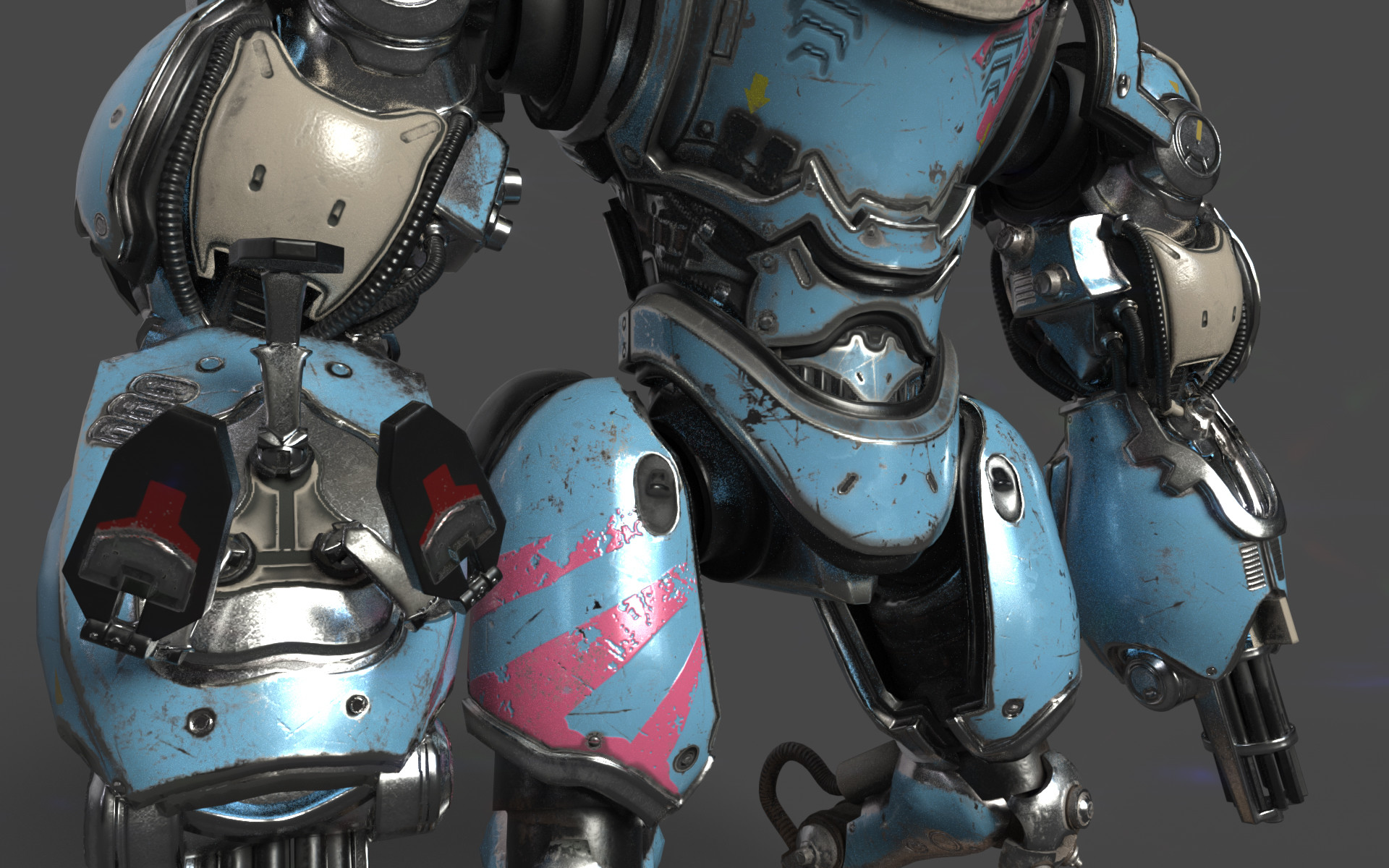Mech Diorama Textured