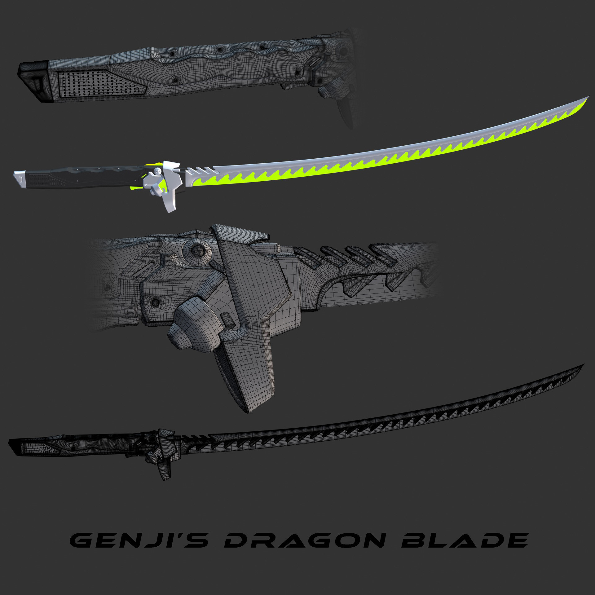 Overwatch Fan Art: Genji's Dragon Blade, Dylan Blanque