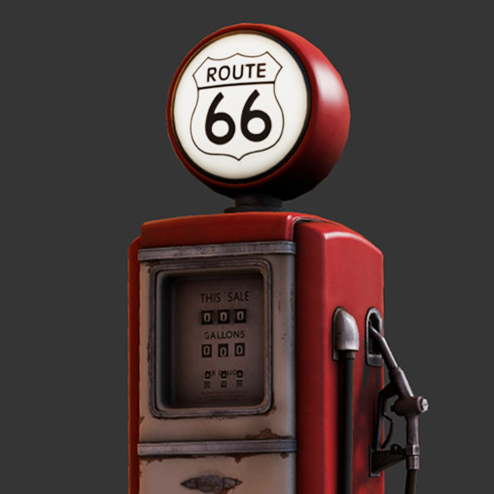 ArtStation - Route 66 Gas Pump