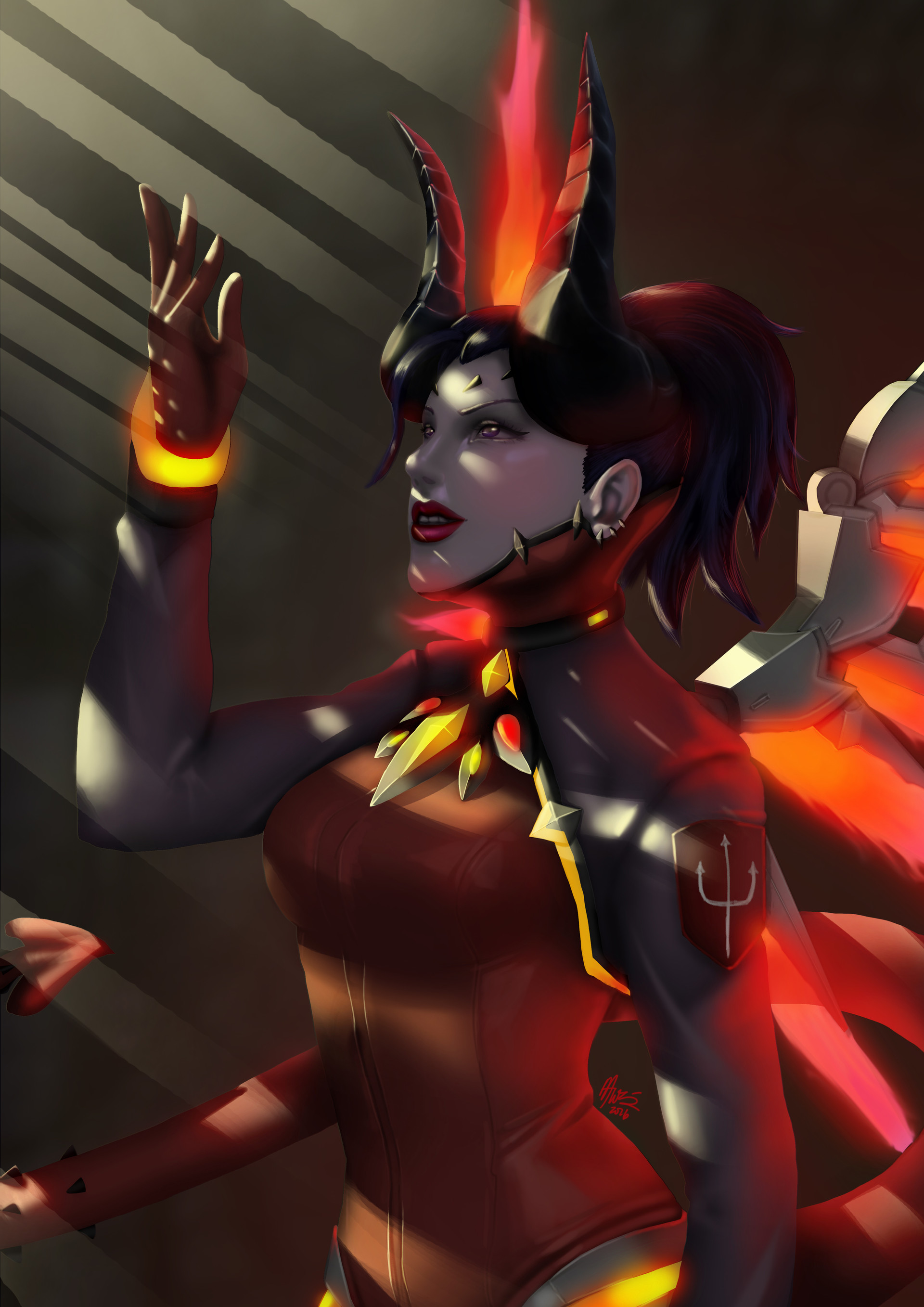 Artstation Overwatch Devil Mercy Annice Tan