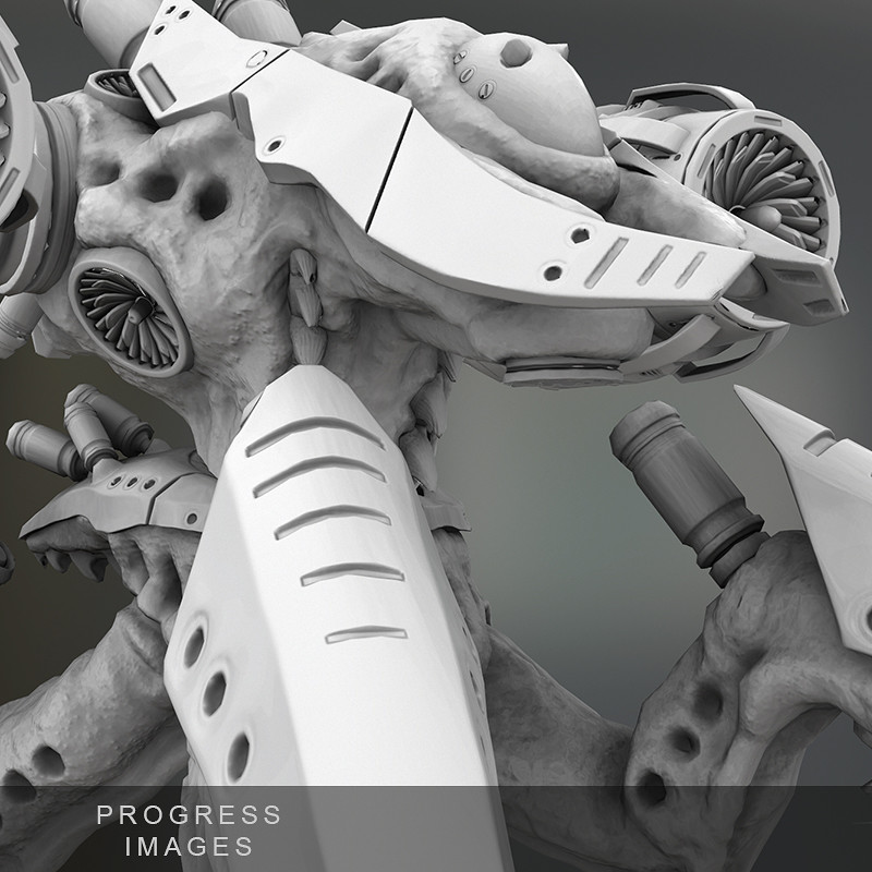 Work in progress - Zbrush Bio-Mechanical Creature