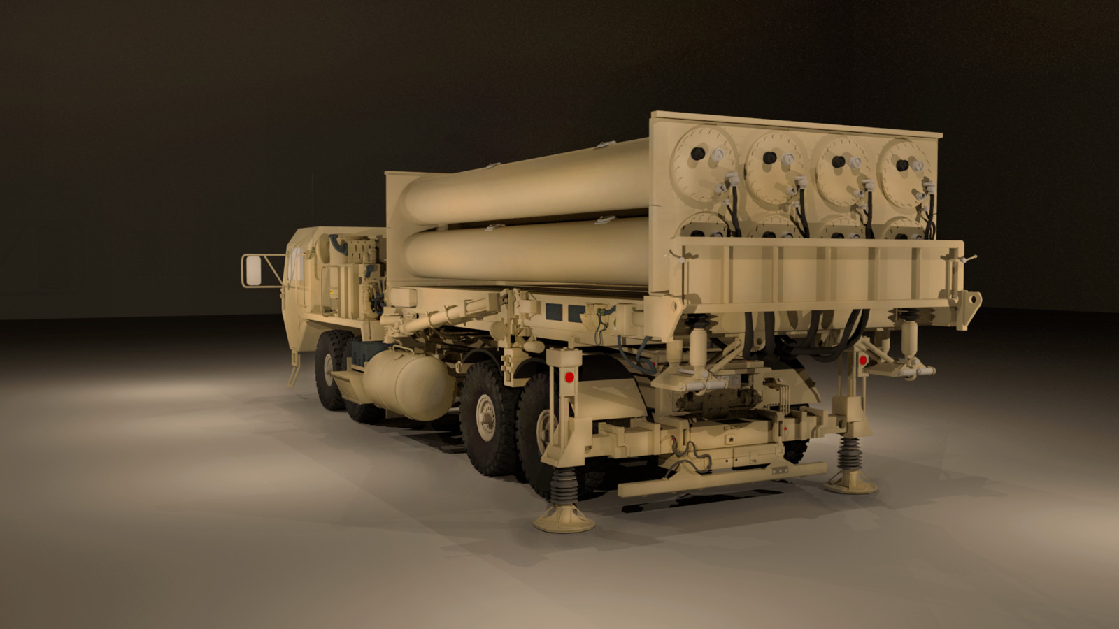 "THAAD Rocket Launcher and Unloading Crane" Asset Creation