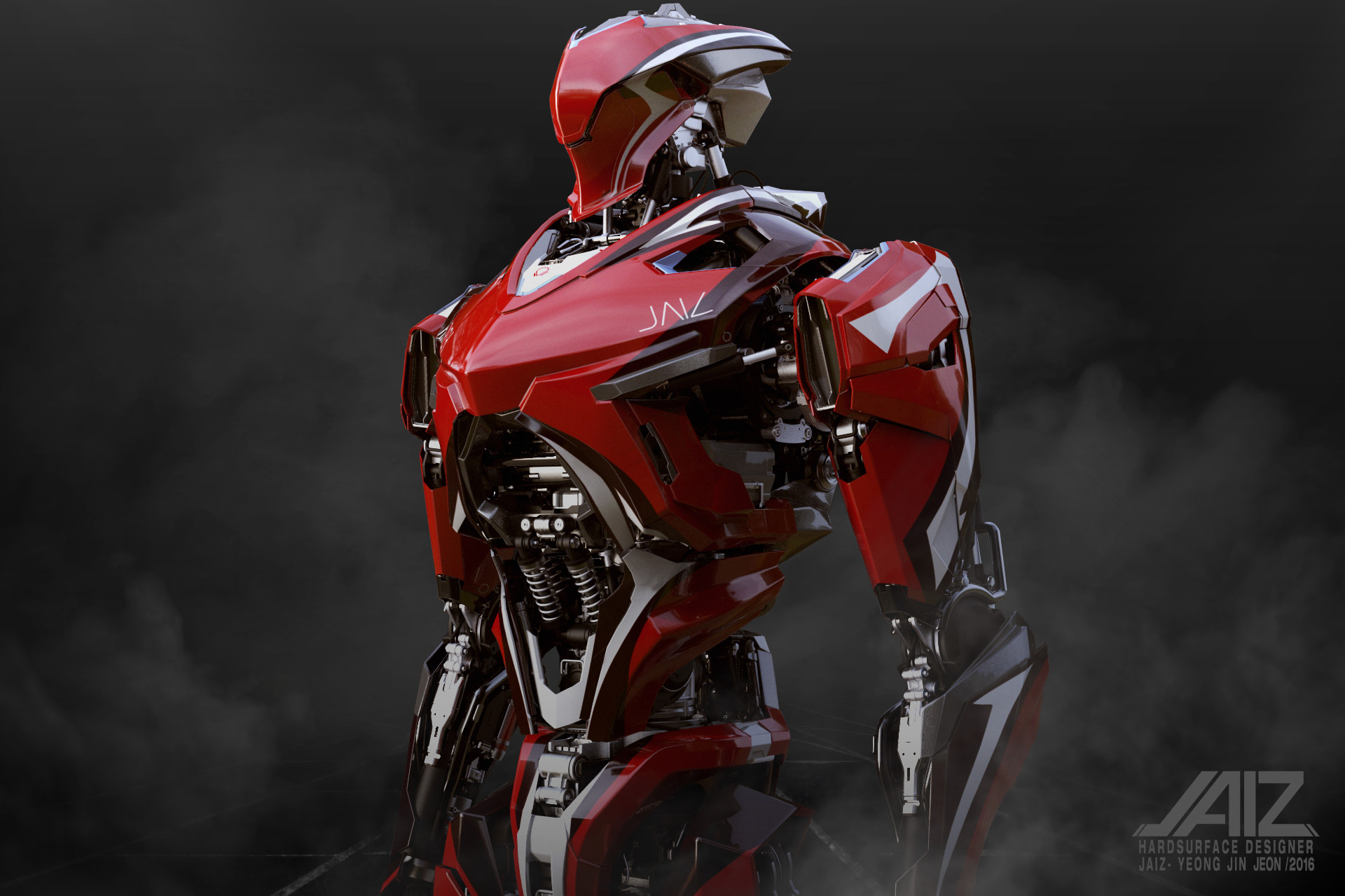 ArtStation - ADVANCED RACER /TRACER_ FRAME/ RED METAL EDITED