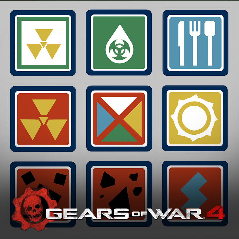 ArtStation Gears of War 4 Logos and Branding