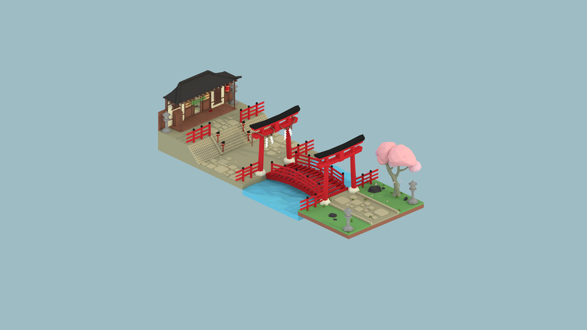 ArtStation - Isometric Shrine