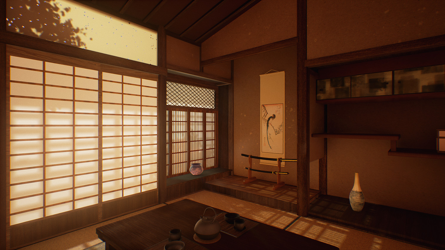 ArtStation - Realistic Japanese Style Room