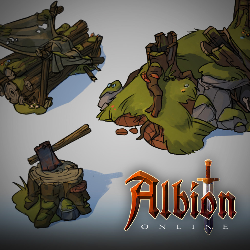 Airborn Studios - Albion Online : Swamp 2d Building concepts