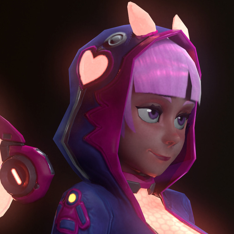 ArtStation - 3D - Cyber candy girl - Bloo