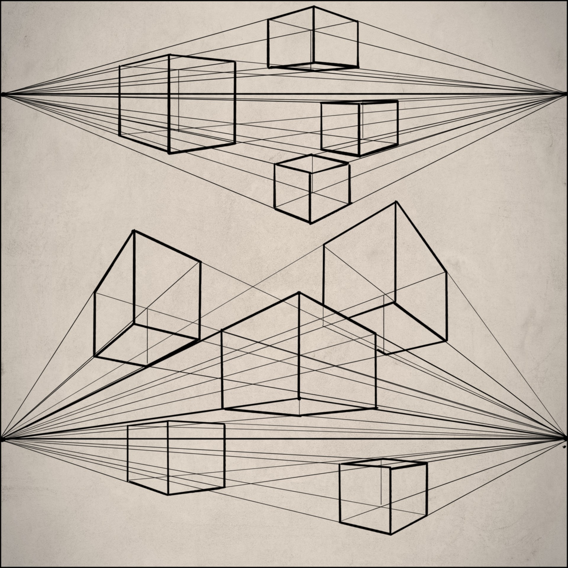 ArtStation - Plotted 2 Point Perspective, Joshua Hicks