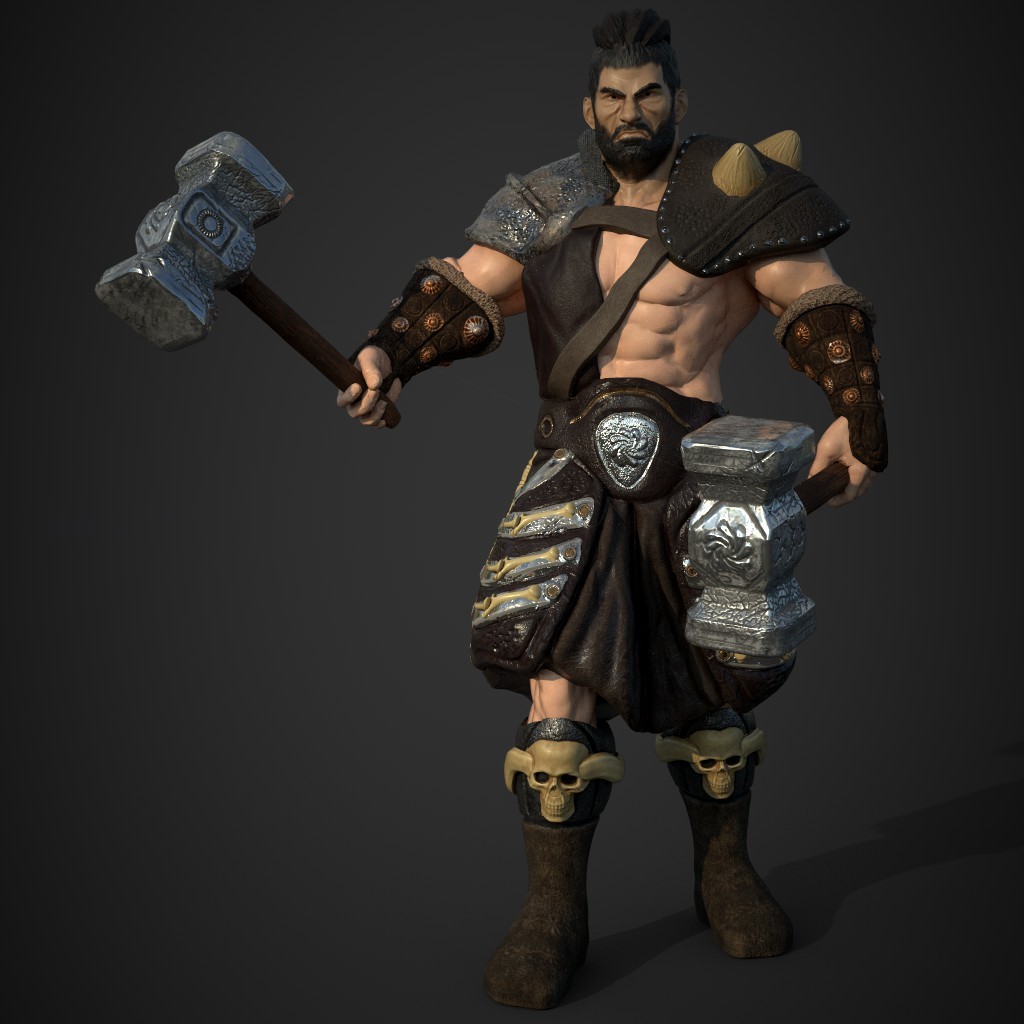 ArtStation - 3d Printed Barbarian