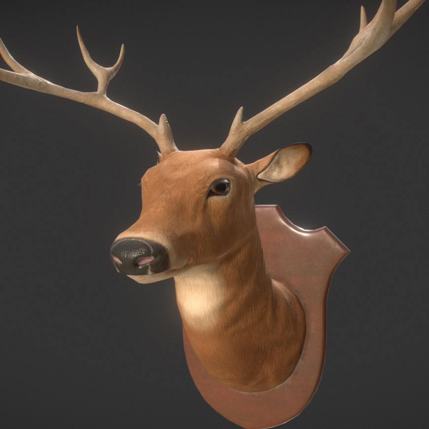 ArtStation Deer Head Game Prop   J Suk Lee Deer 