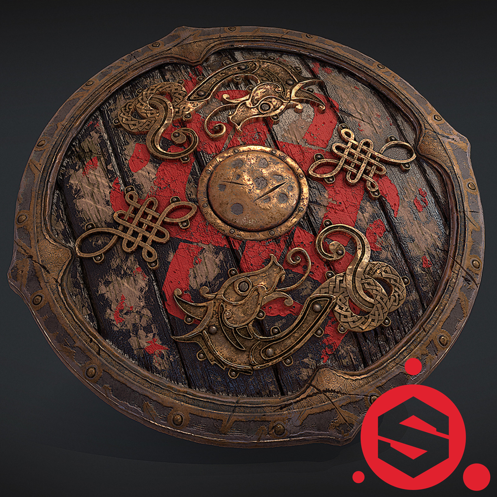 Viking Round Shield - Substance Painter