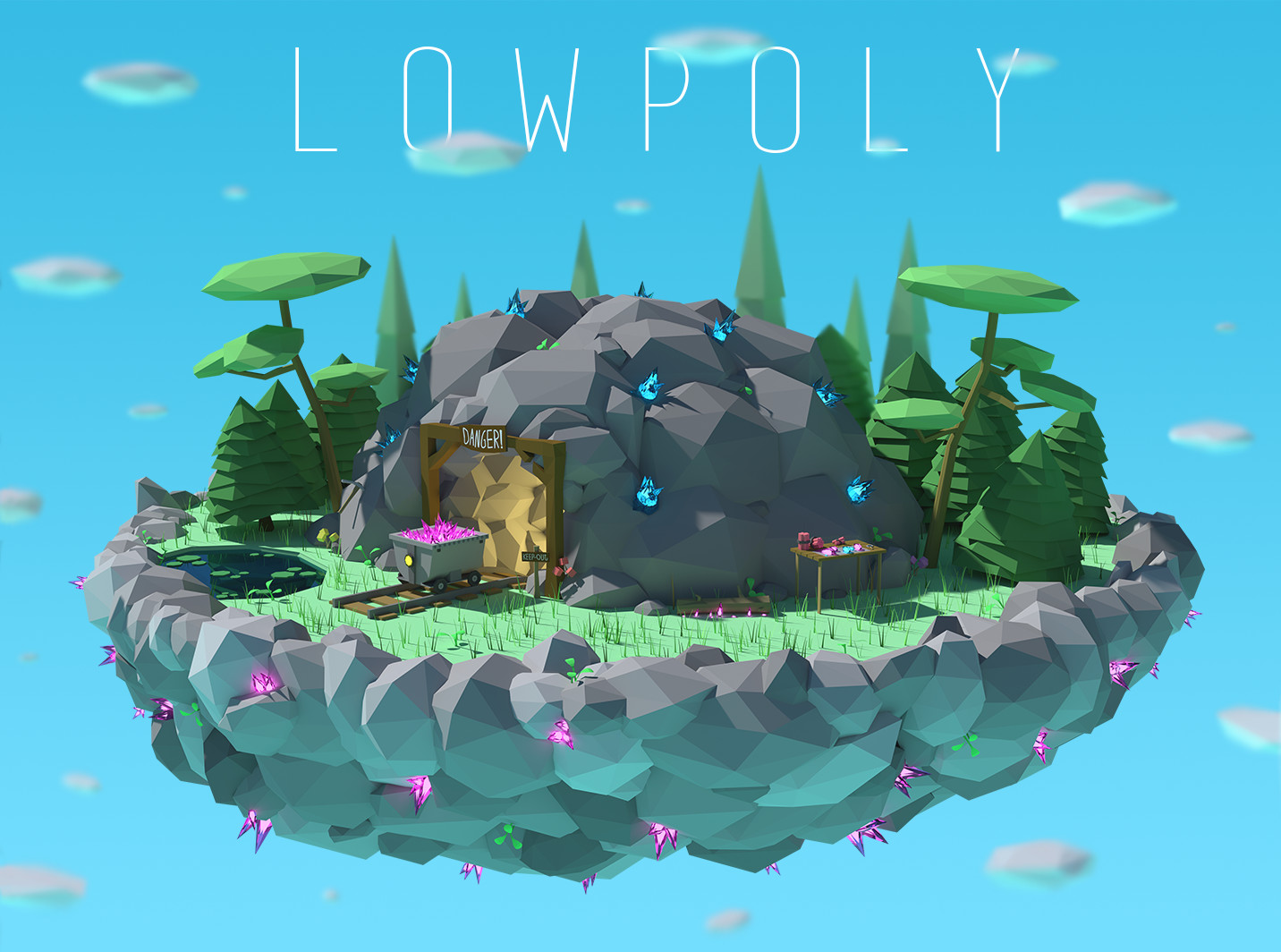Lowpoly Crystal Mine