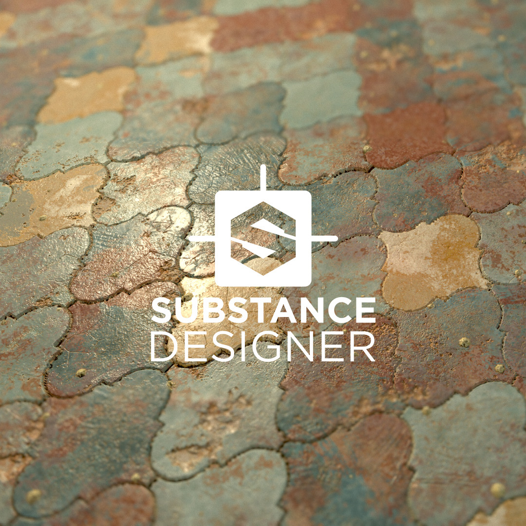 ArtStation - Procedural Worn Rust Slate Pavement Tile