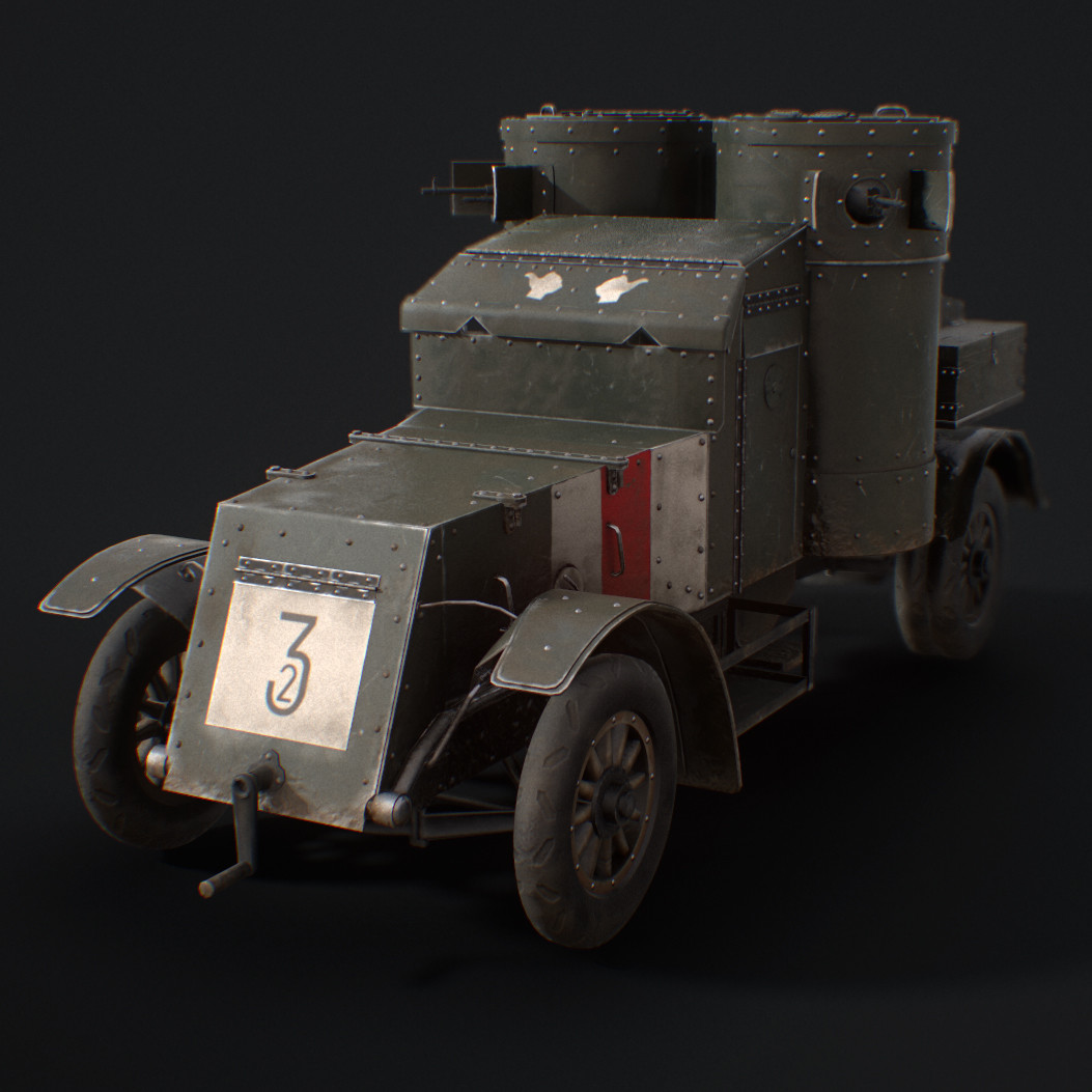 ArtStation - 1916 British Austin Armoured Car