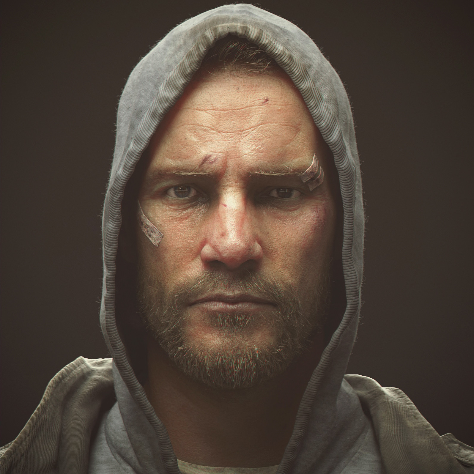 Artstation - Hooded Fighter - V-ray