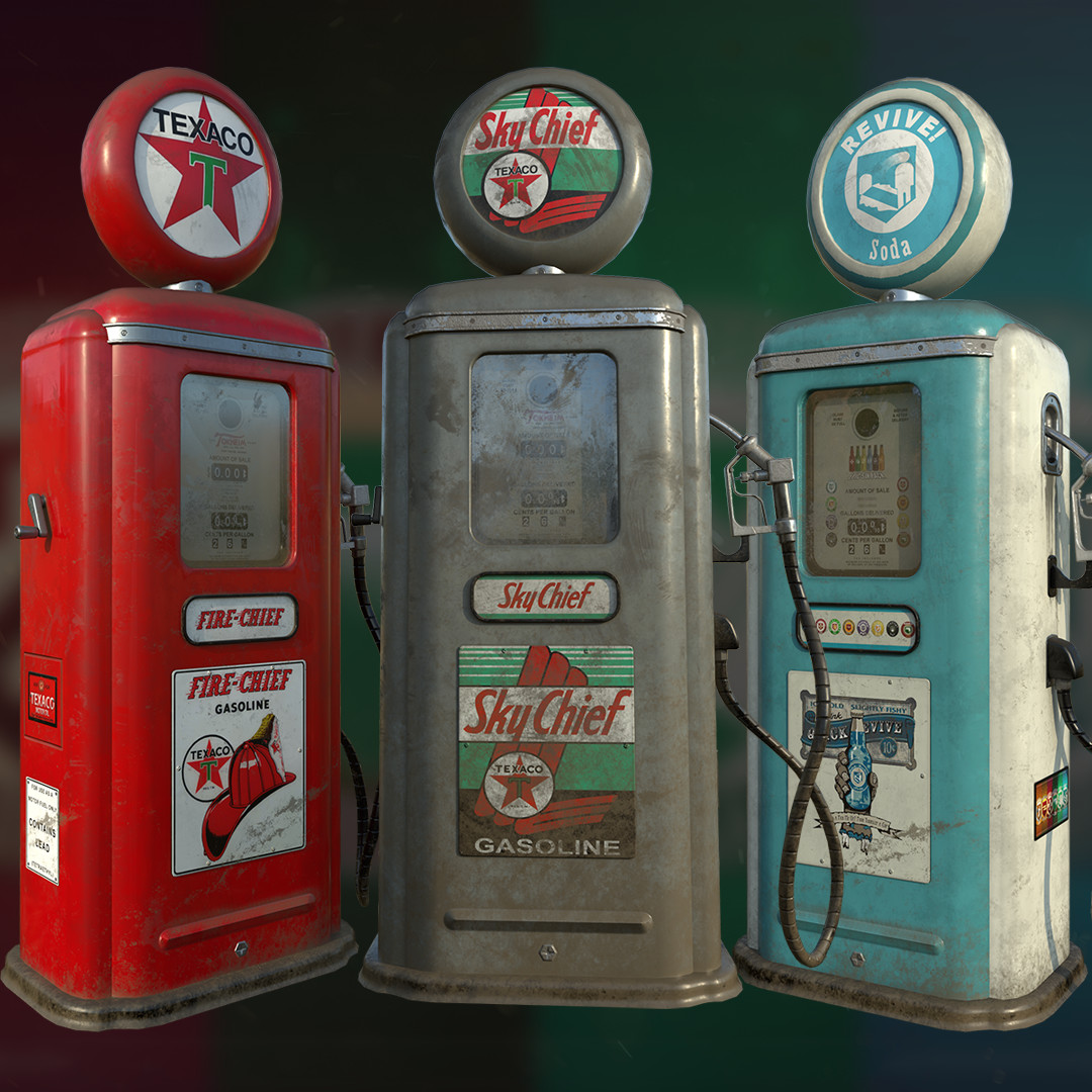 ArtStation - Vintage Gas Pump,