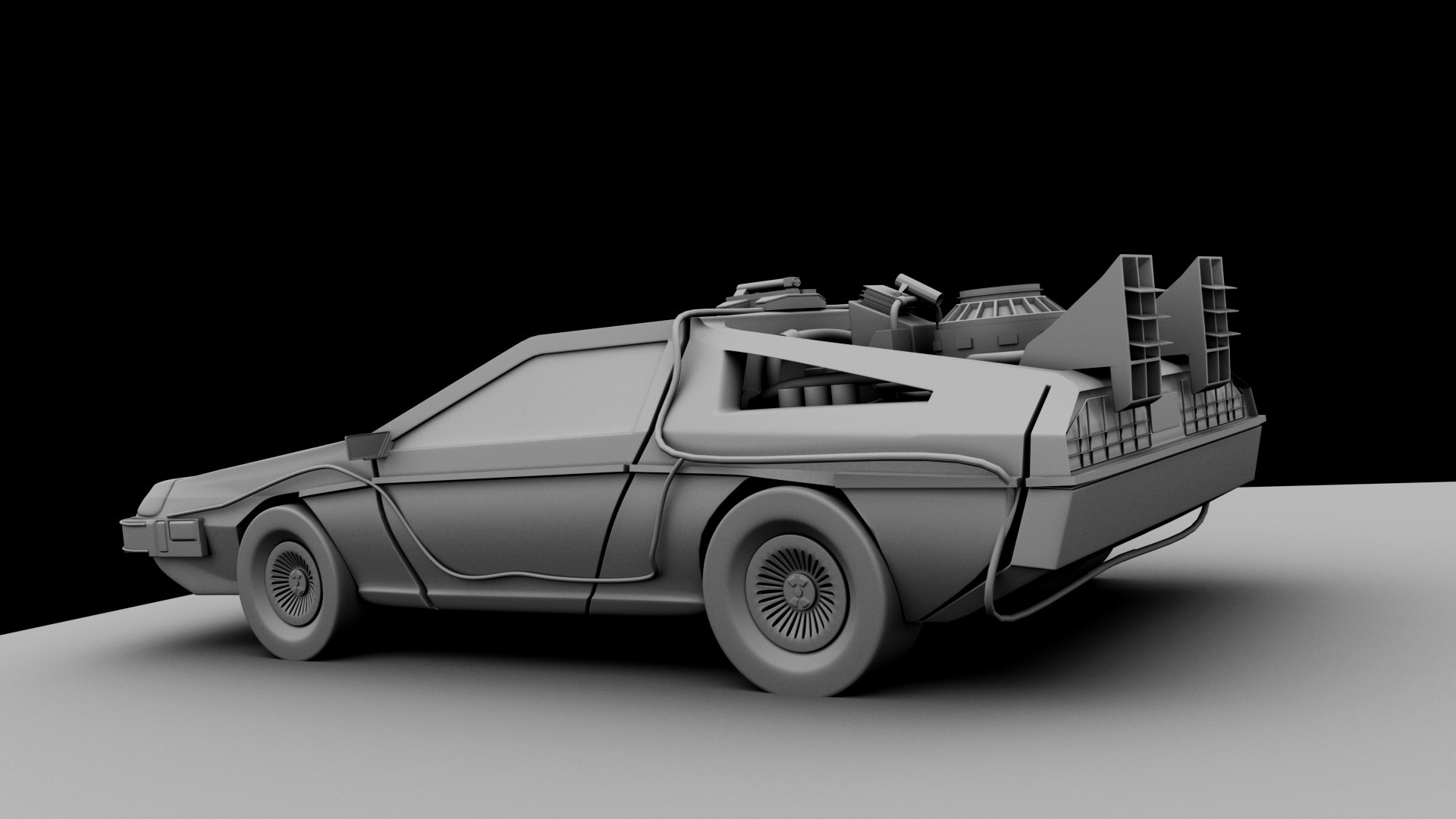 ArtStation Delorean Back To The Future (WIP)